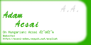 adam acsai business card